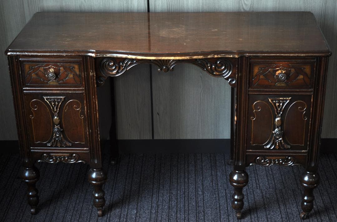 ヴィンテージ ワークデスク キャスター付き 木製 TA2027