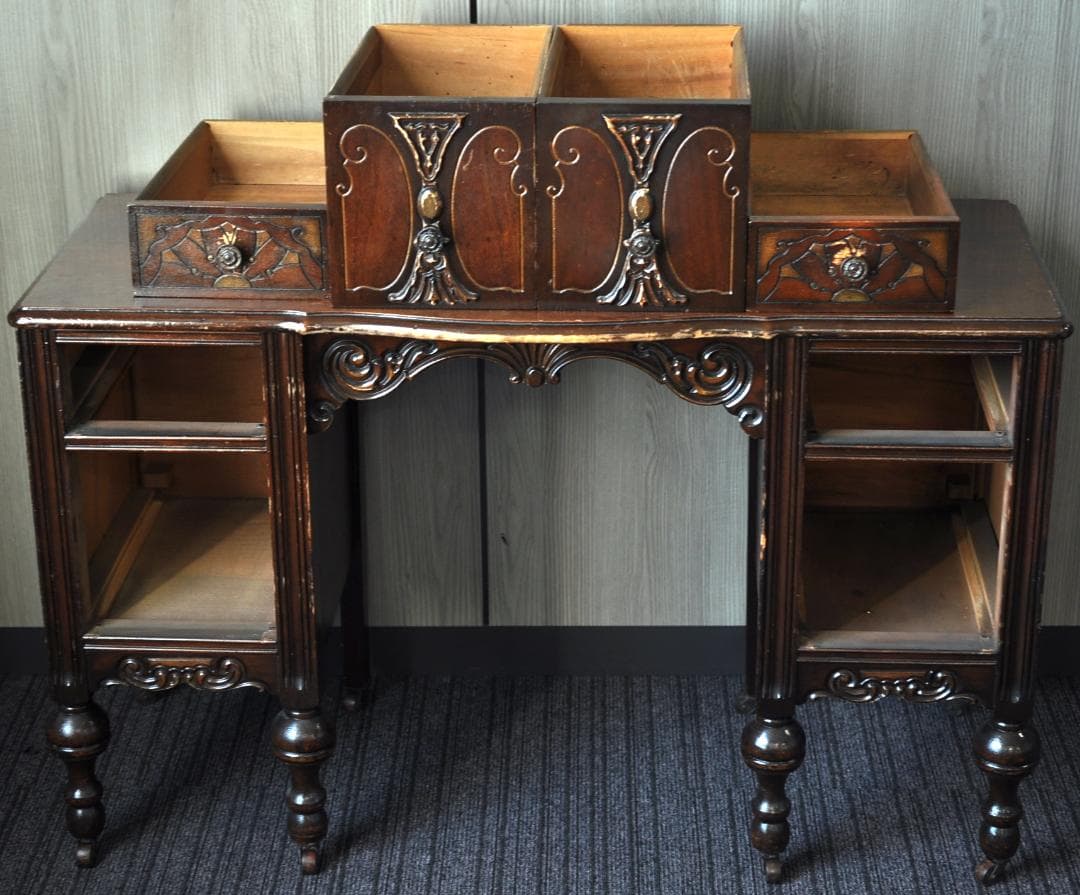 ヴィンテージ ワークデスク キャスター付き 木製 TA2027