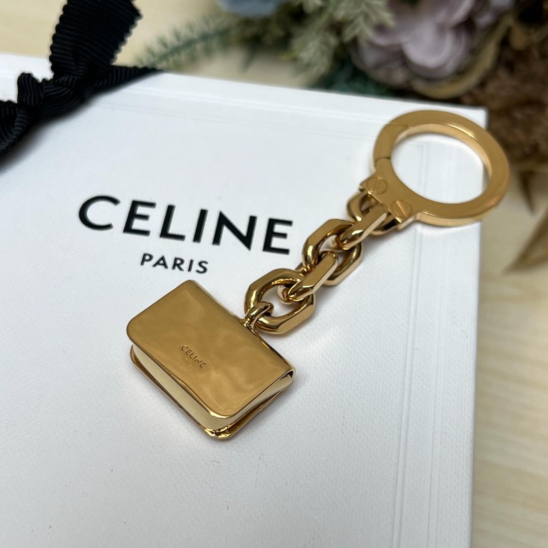 セリーヌ CELINE トリオンフ ゴールド バッグチャーム キーホルダー