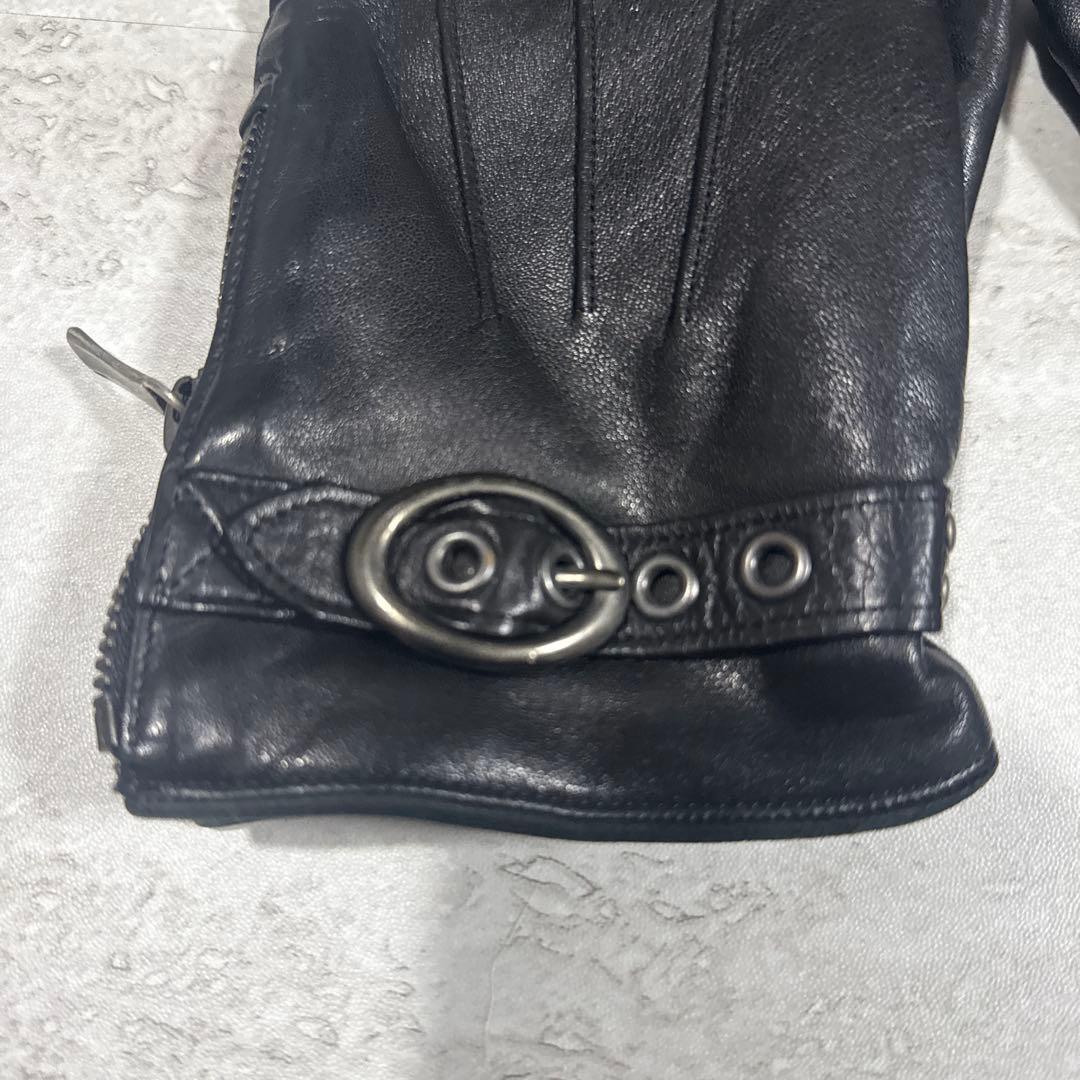 5351 POUR LES HOMMES レザーグローブ パイソン リアルレザー