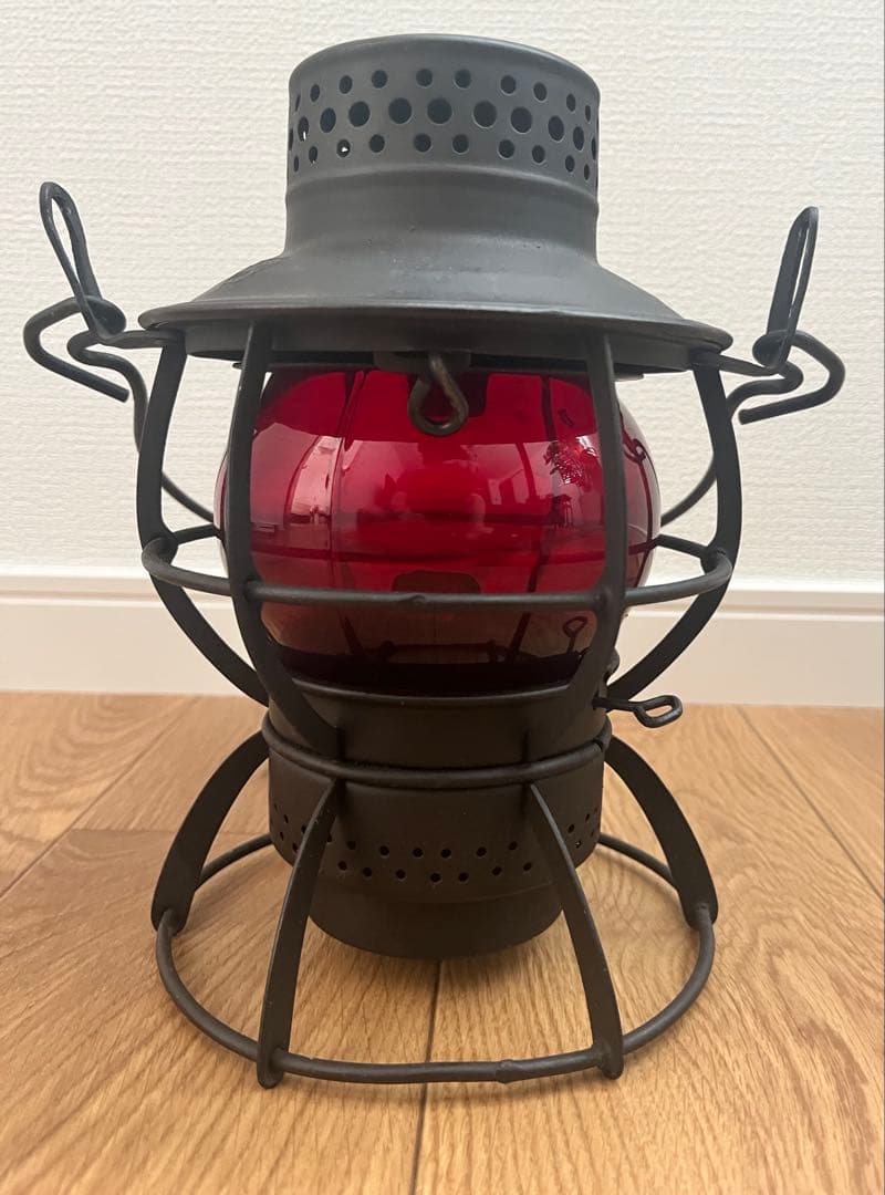 【廃盤】DRESSEL ドレッセル　レイルロードランタン　黒ブラック塗装　赤ホヤ