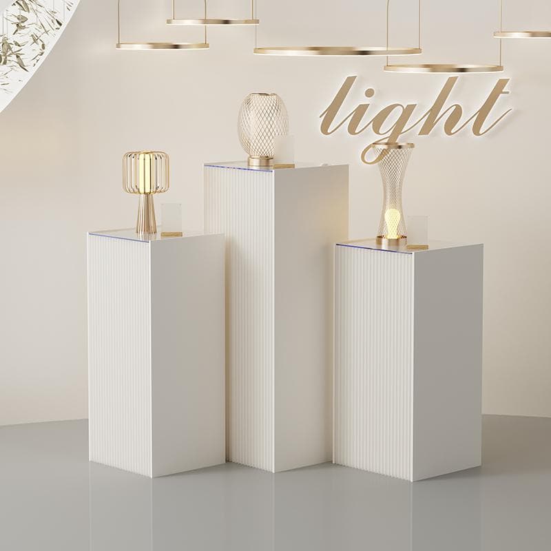 ディスプレイスタンド高さ98㎝長さ30㎝展示台 陳列台 組立不要 展示会イベント