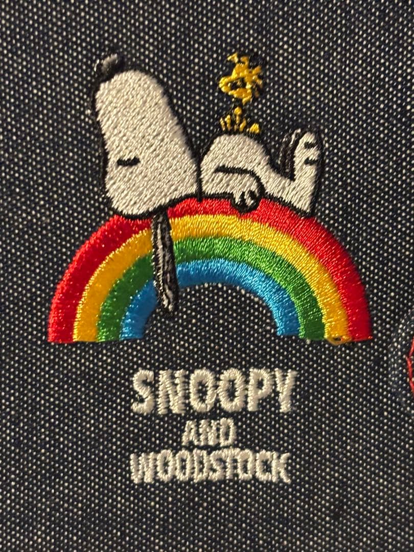 公*o様 スヌーピー マルチケース デニム調