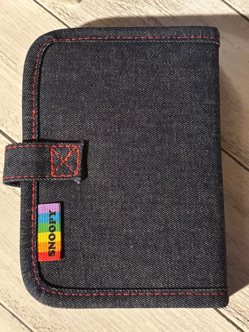 公*o様 スヌーピー マルチケース デニム調