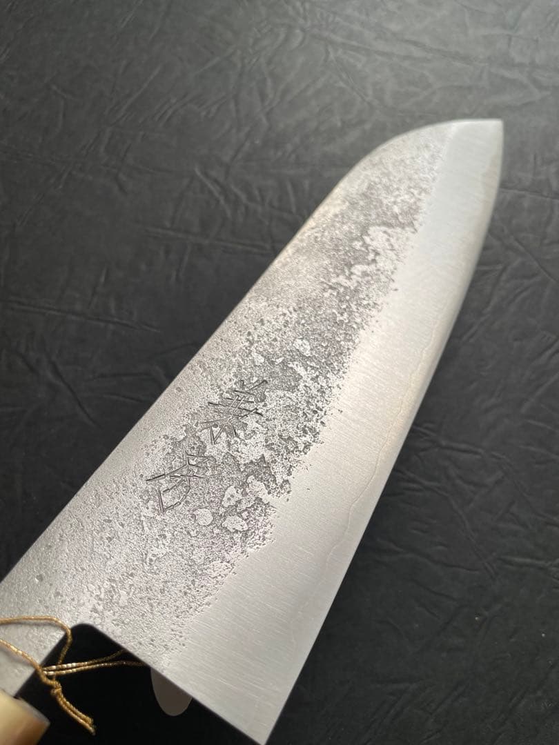 稀少★兼房　本水牛角仕様 高級槌目包丁