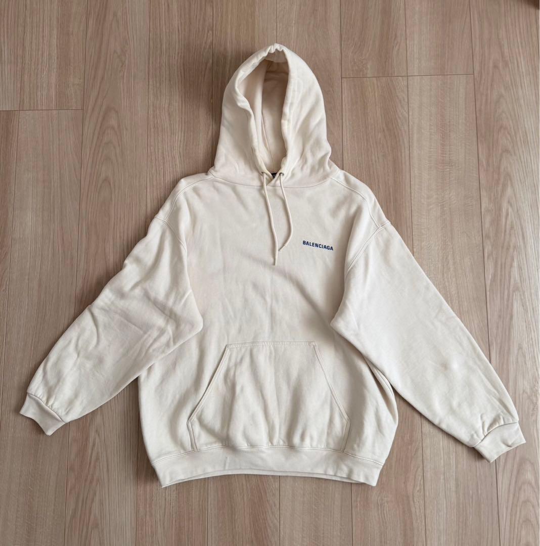 【最終値下げ】BALENCIAGA ホワイト パーカー