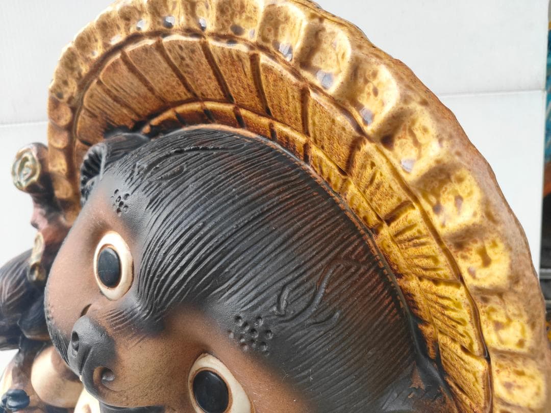 (美品) 信楽焼☆狸☆たぬき18号☆置物☆高さ56cm☆商売繁盛☆縁起物