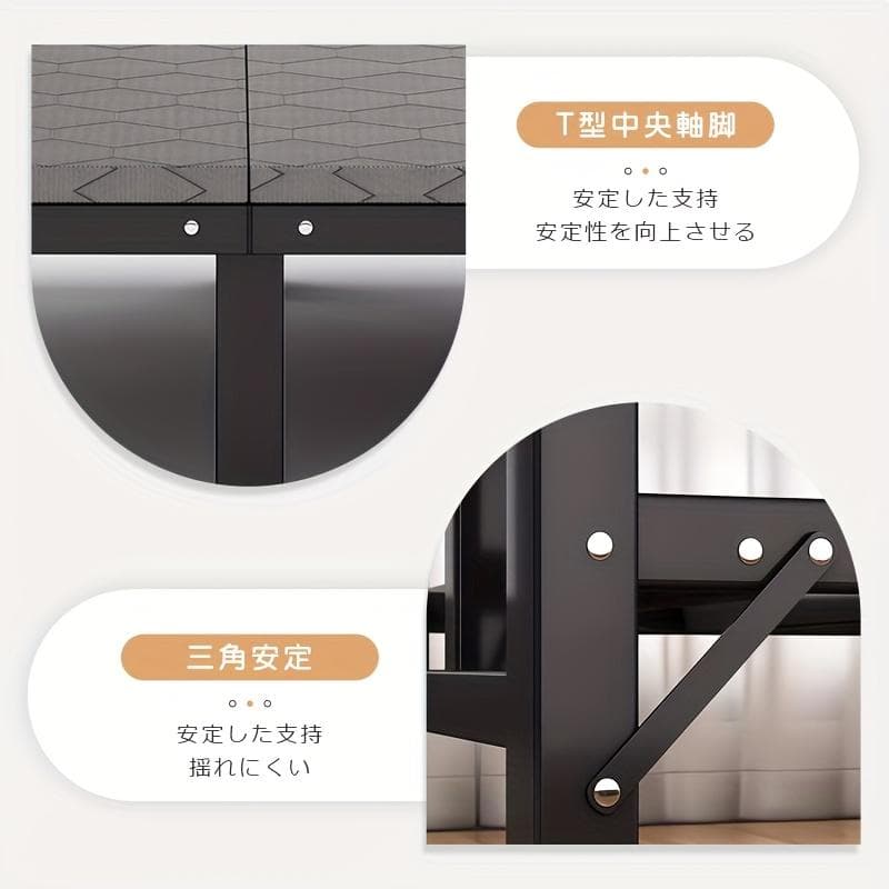 幅 80cm ブラック 折りたたみベッド 組み立て不要 屋内屋外対応