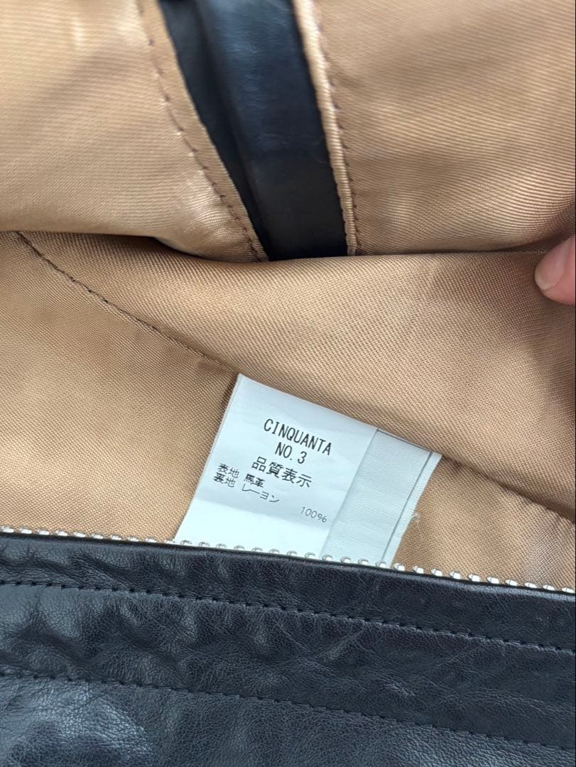 CINQUANTAシングルライダースジャケット