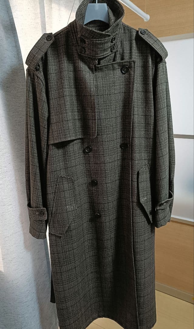ジャケット・アウター stein/OVERSIZED TRENCH COAT(GLEN CHECK)