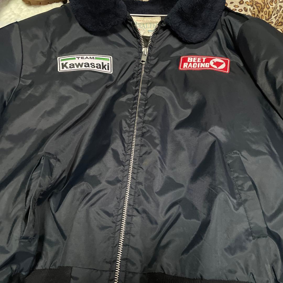 USA製ボンバージャケットMA1ヴィンテージKawasaki