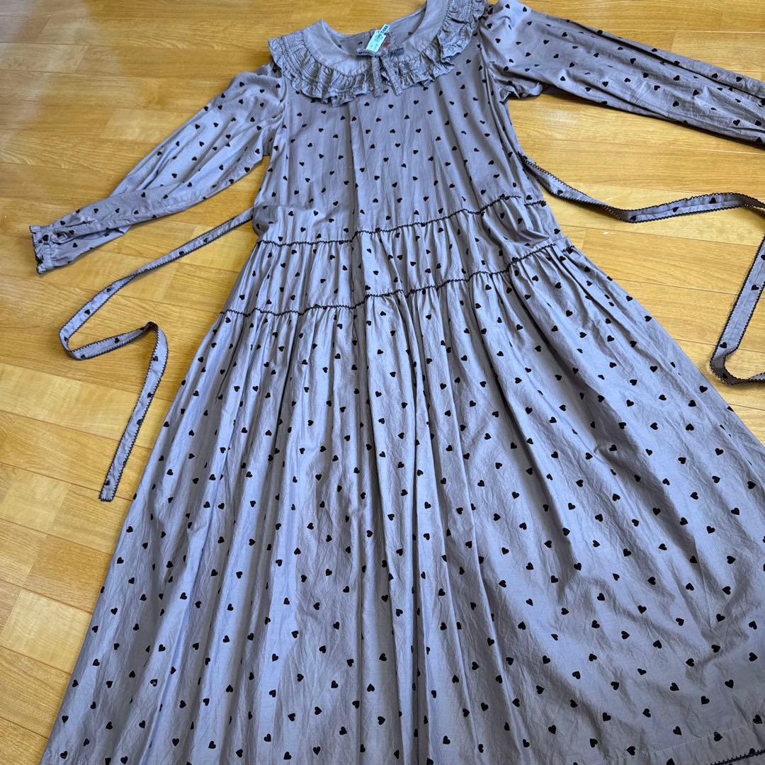ピンクハウス　茶色　ハート　美品　ワンピース