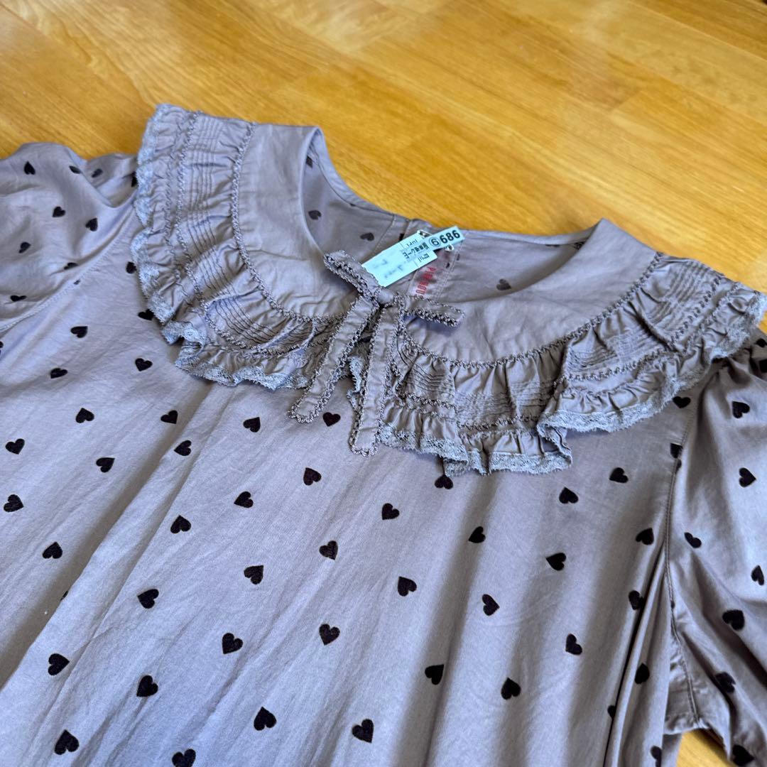 ピンクハウス　茶色　ハート　美品　ワンピース