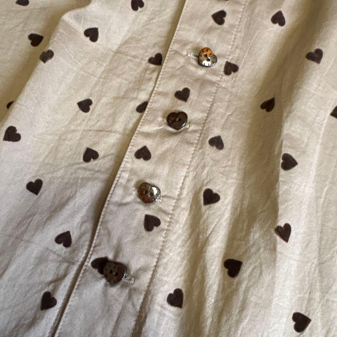 ピンクハウス　茶色　ハート　美品　ワンピース