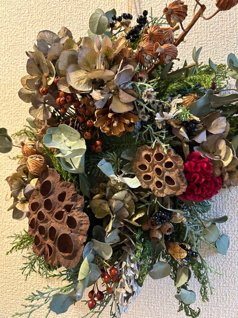 クリスマス　約30㎝　ナチュラル　リース