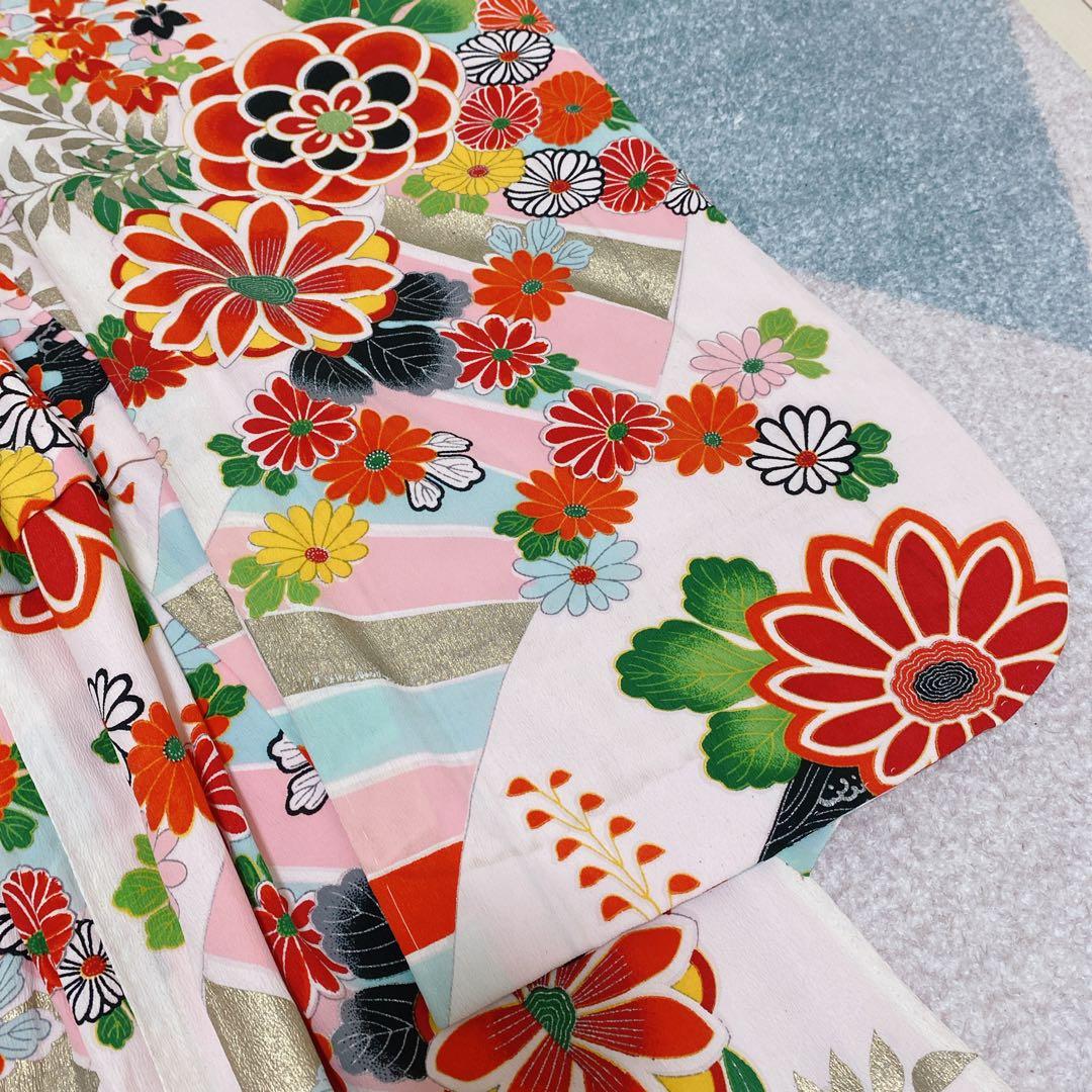 七五三 5歳 6歳 小さめ7歳 アンティーク 着物 帯 バッグ 草履 セット