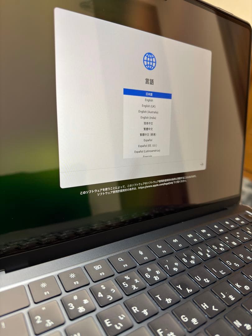Apple MacBook ミッドナイト 日本語配列