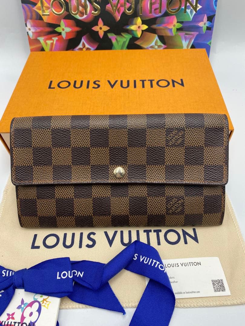 ルイヴィトン　ポシェットポルトモネクレディ　ダミエ　N61724 長財布