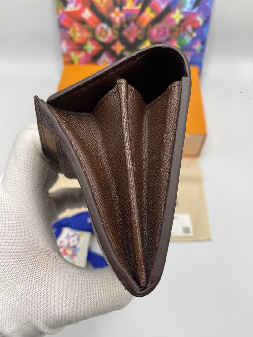 ルイヴィトン　ポシェットポルトモネクレディ　ダミエ　N61724 長財布