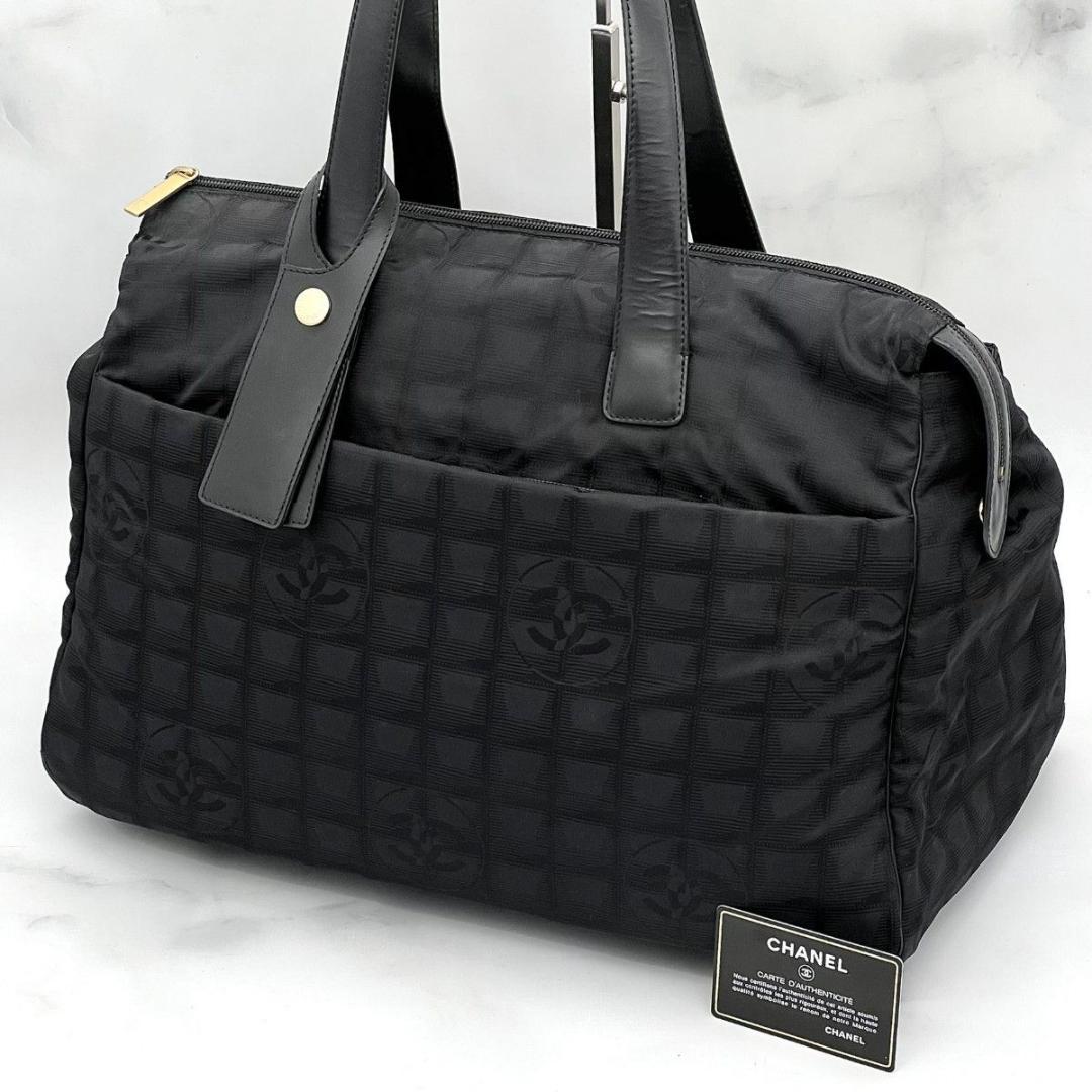 【Gカード付】 シャネル ニュートラベルライン ハンドボストン ブラック ココ