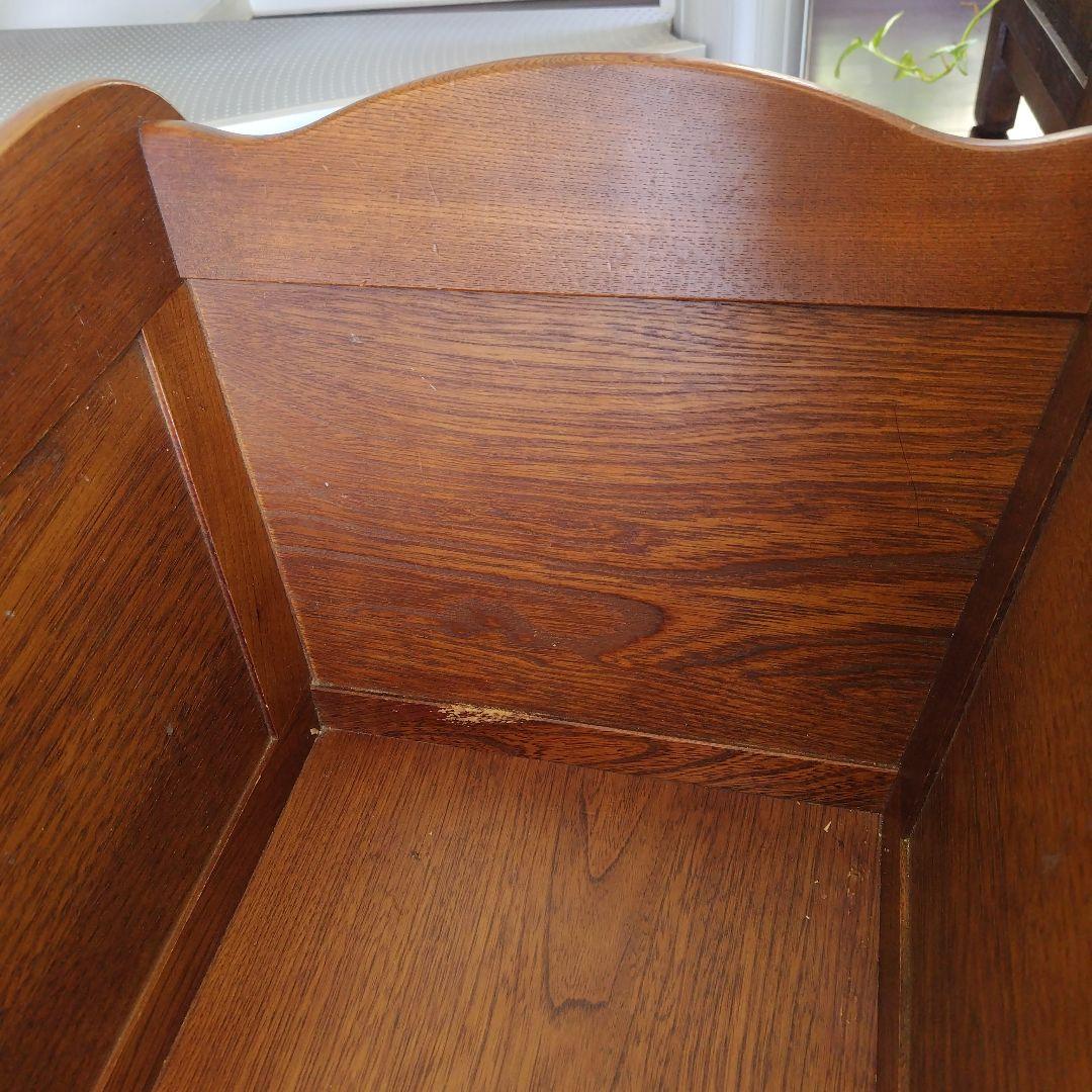 【レア】オールドカリモク レトロ 天然木 手押し車 一輪車 大型