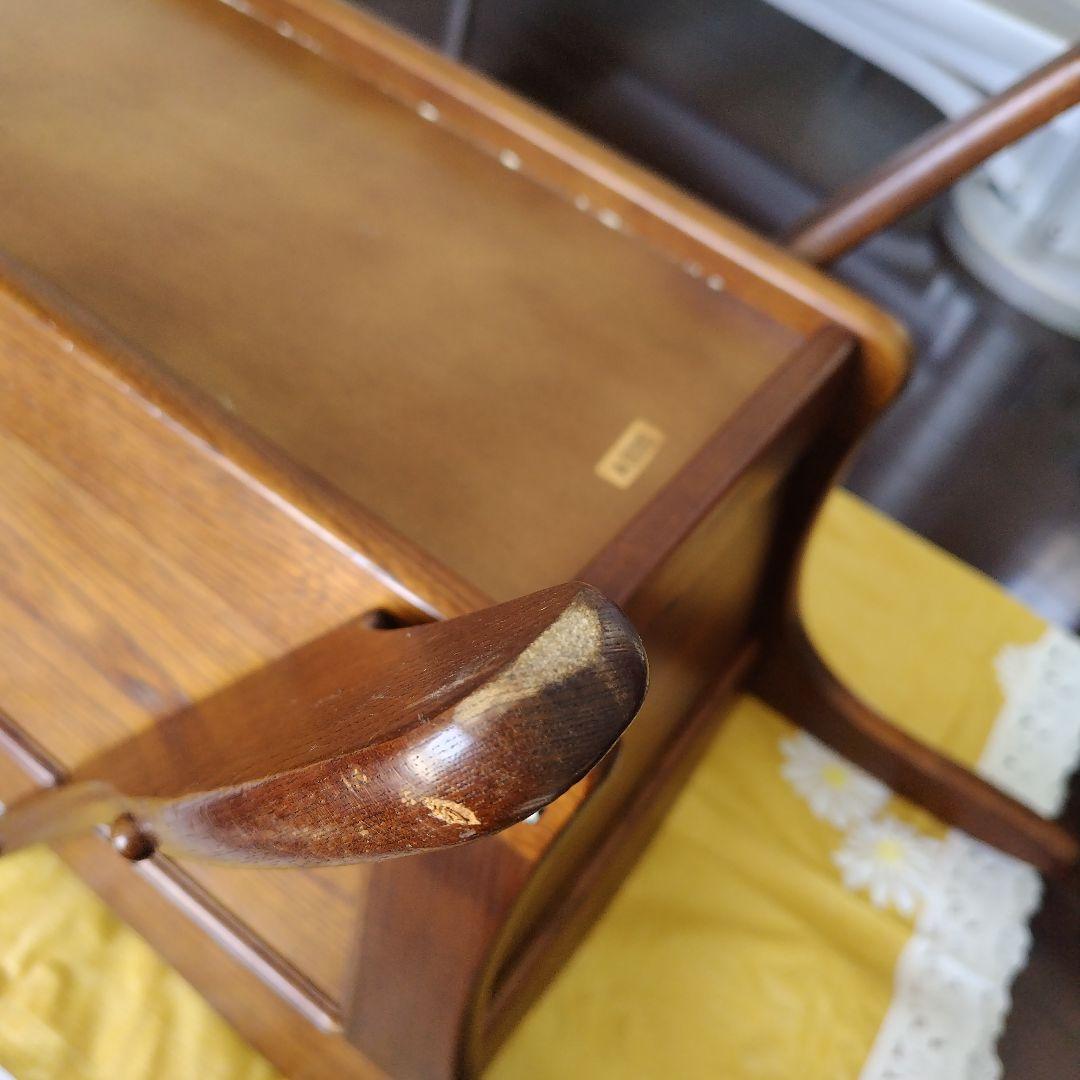 【レア】オールドカリモク レトロ 天然木 手押し車 一輪車 大型