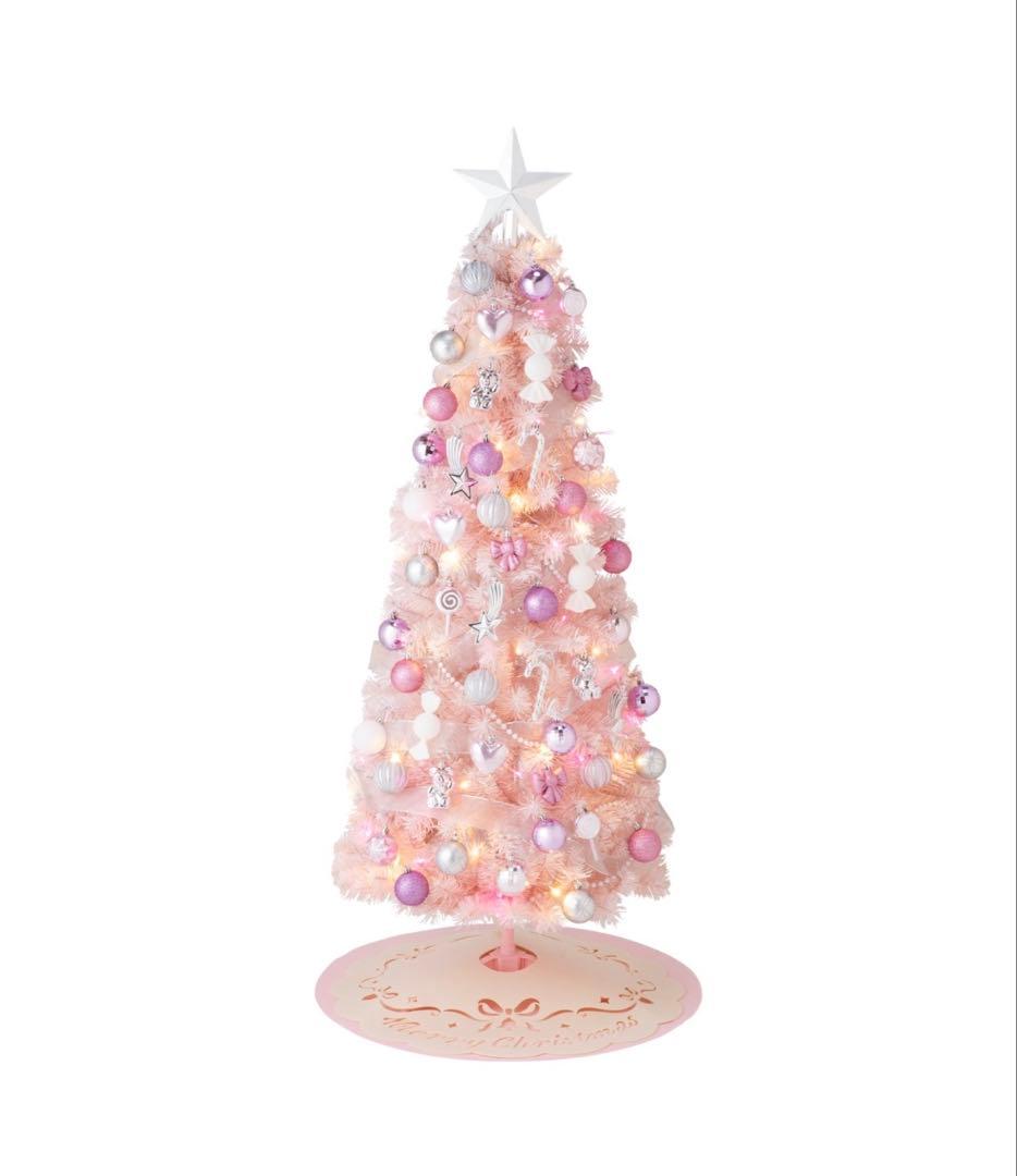 【16日まで】Francfranc ピンククリスマスツリーセット　150cm