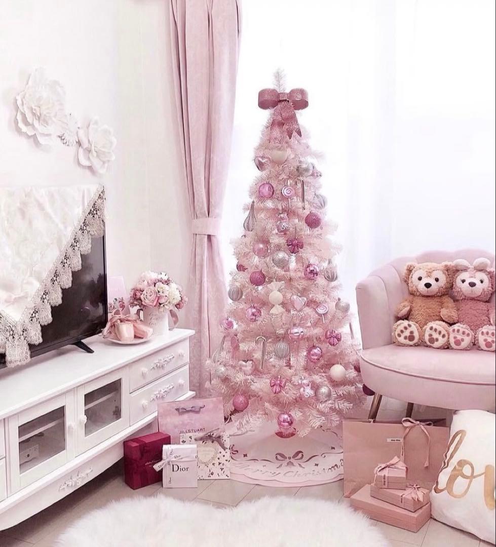 【16日まで】Francfranc ピンククリスマスツリーセット　150cm