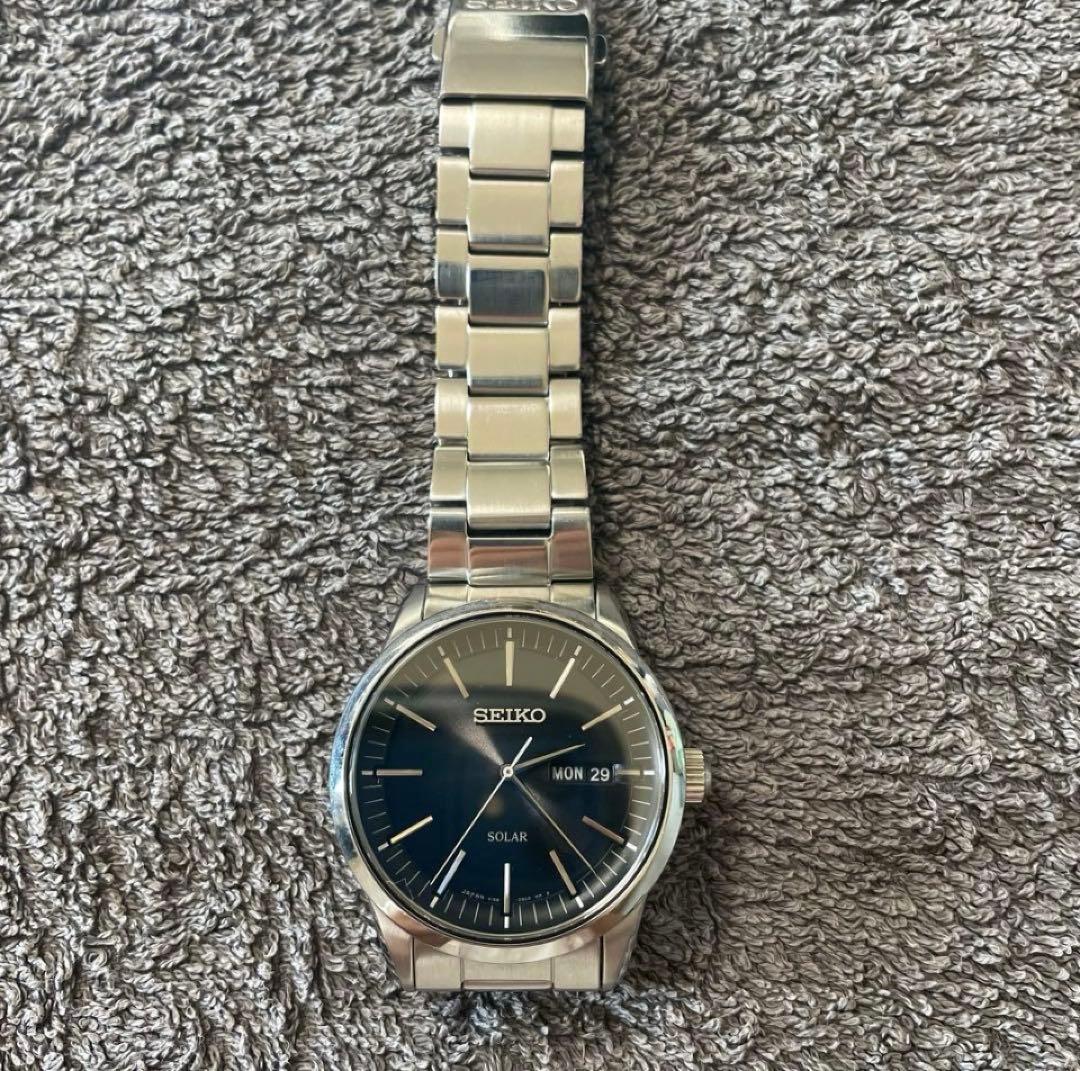 SEIKO 腕時計ソーラー　ブラックダイアル　SBPX063 V158-0AM0