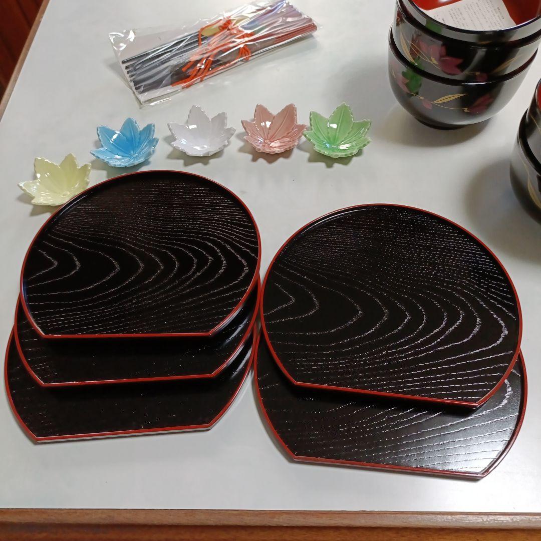 合成漆器　結びどんぶり揃　華