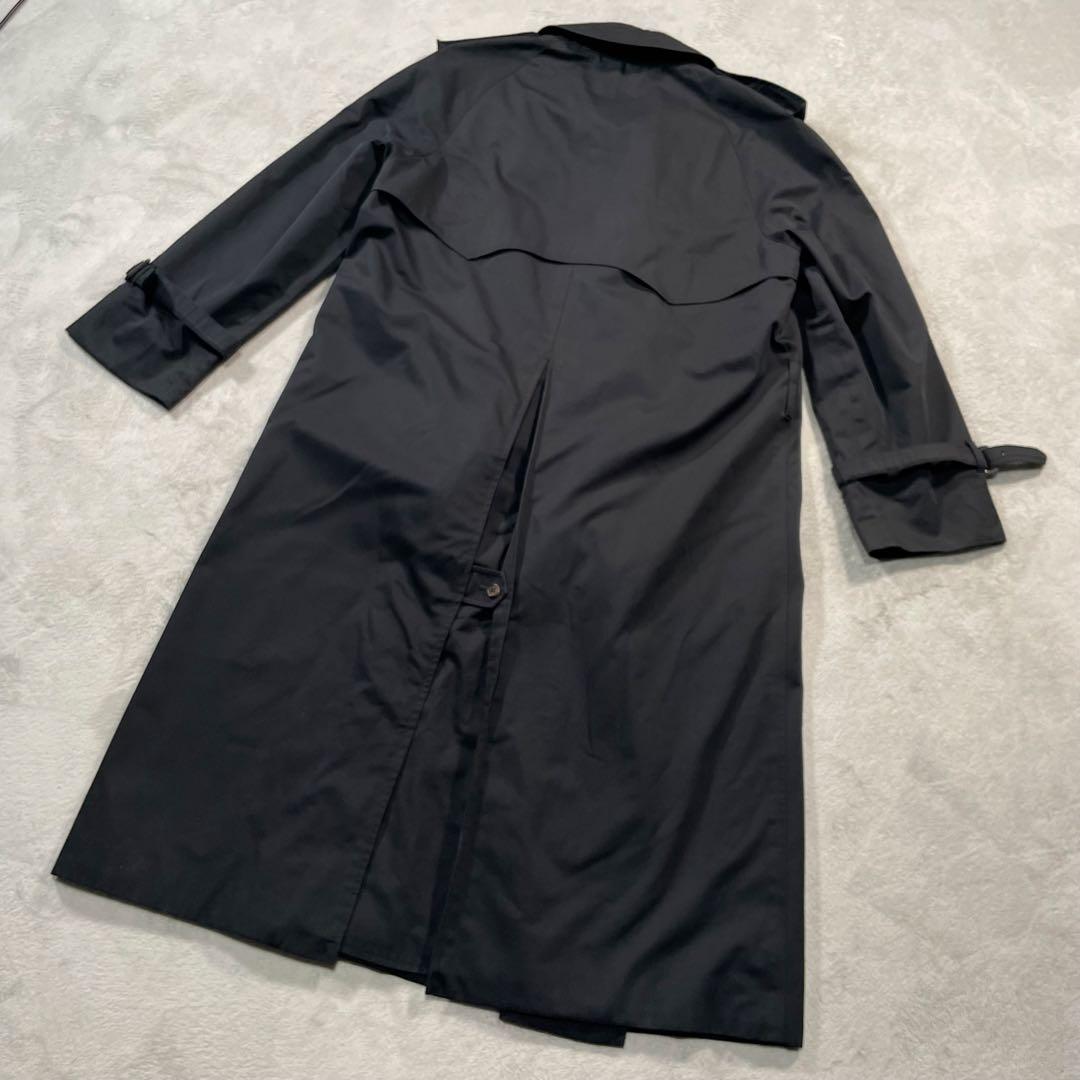 アクアスキュータム ベルト付き ロングトレンチコート 黒　D520043 36