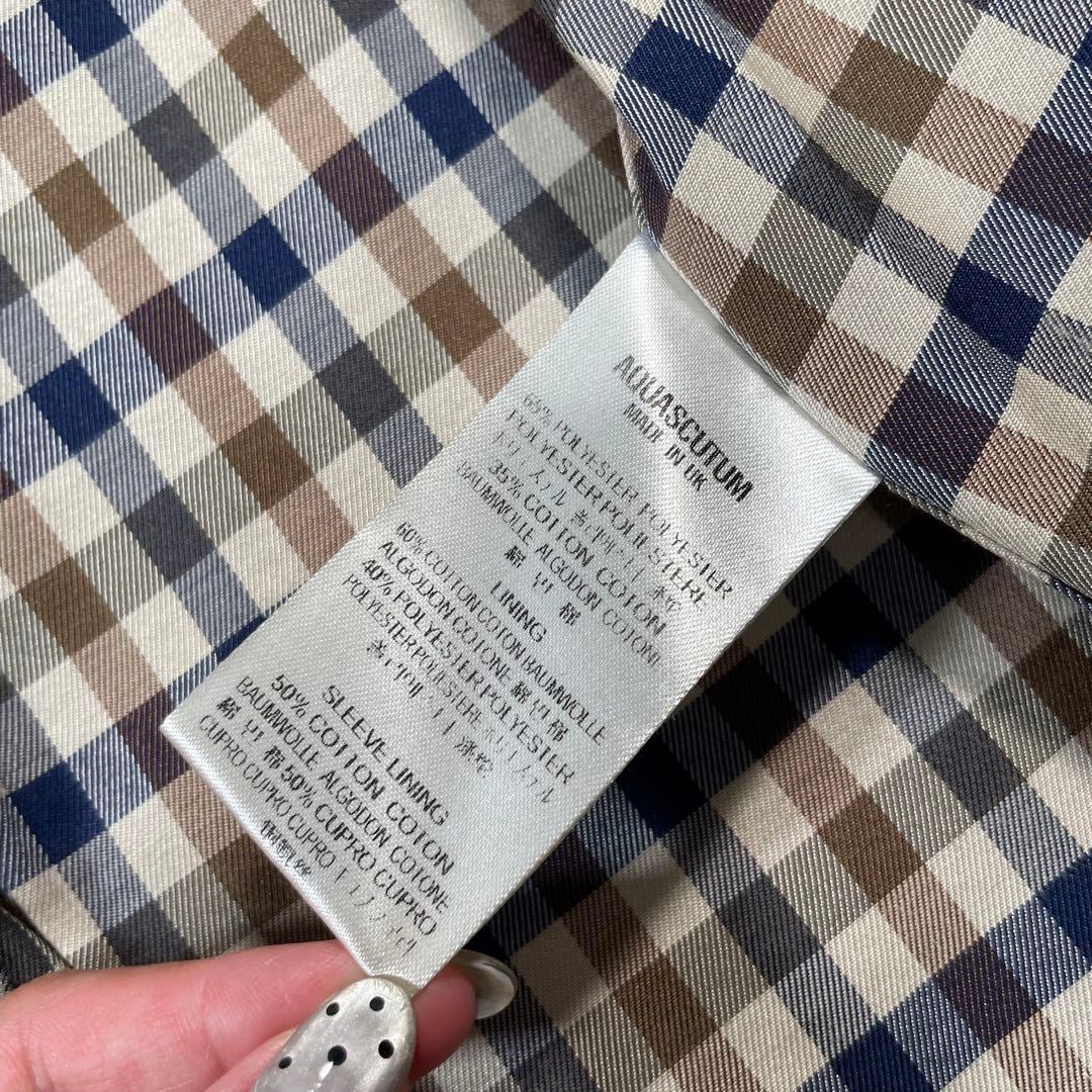 アクアスキュータム ベルト付き ロングトレンチコート 黒　D520043 36