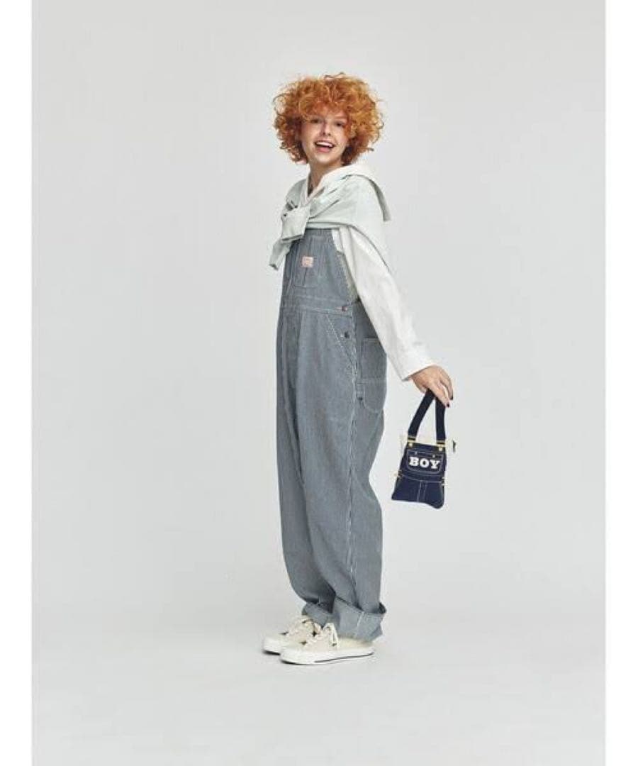 ぬかちんBIGMAC ×BEAMS BOY / ヒッコリー オーバーオール