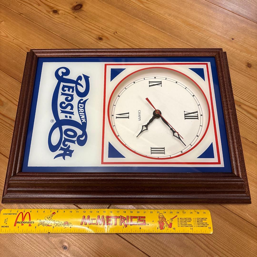 レア！　ペプシコーラ　ダブルドットロゴ　ウオールクロック　時計　看板