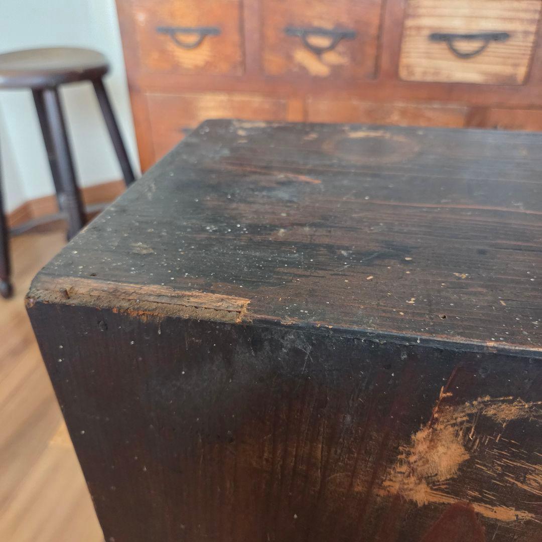 アンティーク チェスト ドロワー 棚 オープンラック 引き出し 無垢 古家具