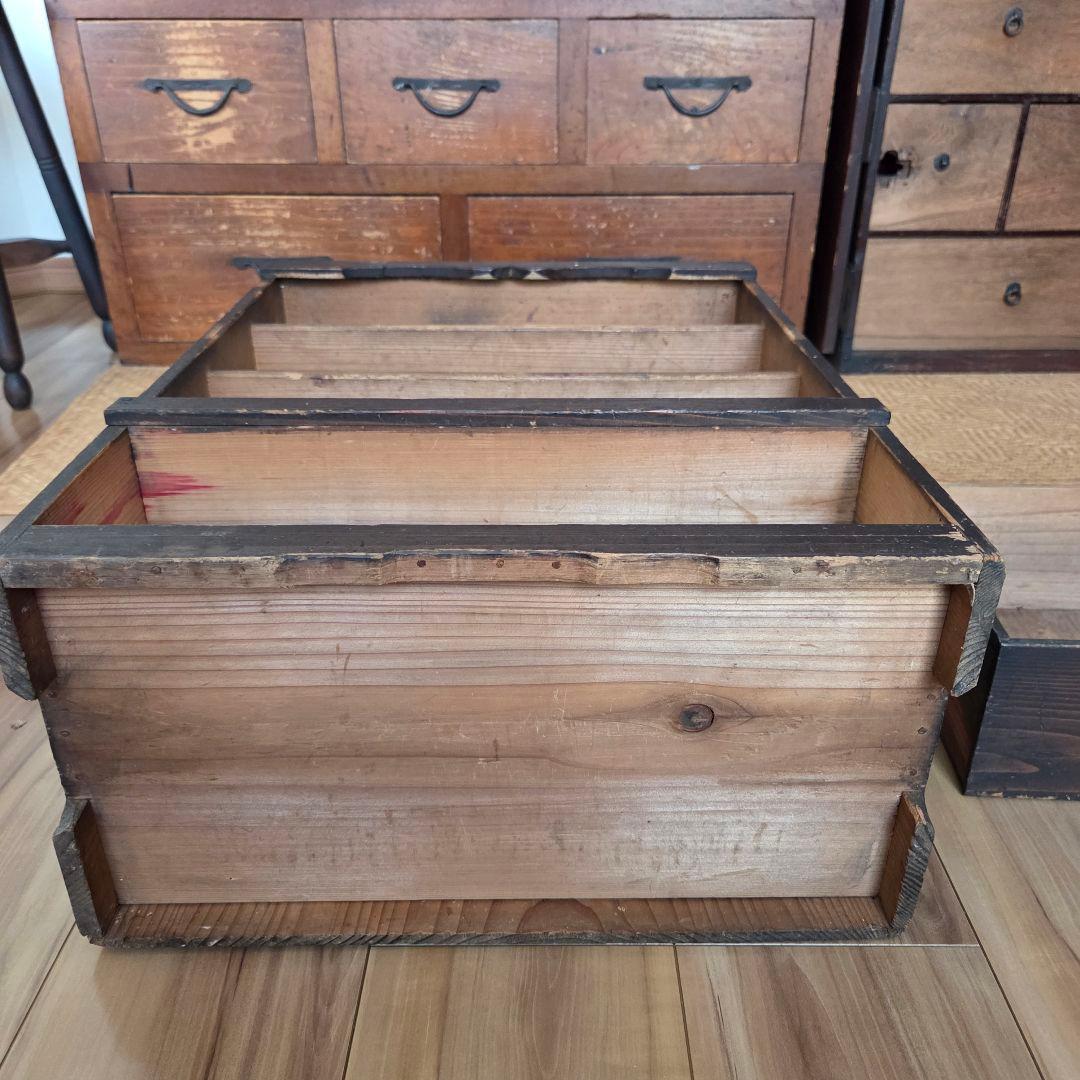 アンティーク チェスト ドロワー 棚 オープンラック 引き出し 無垢 古家具