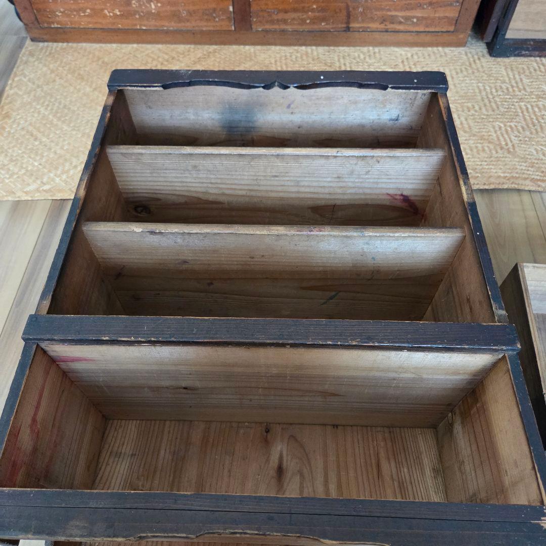 アンティーク チェスト ドロワー 棚 オープンラック 引き出し 無垢 古家具