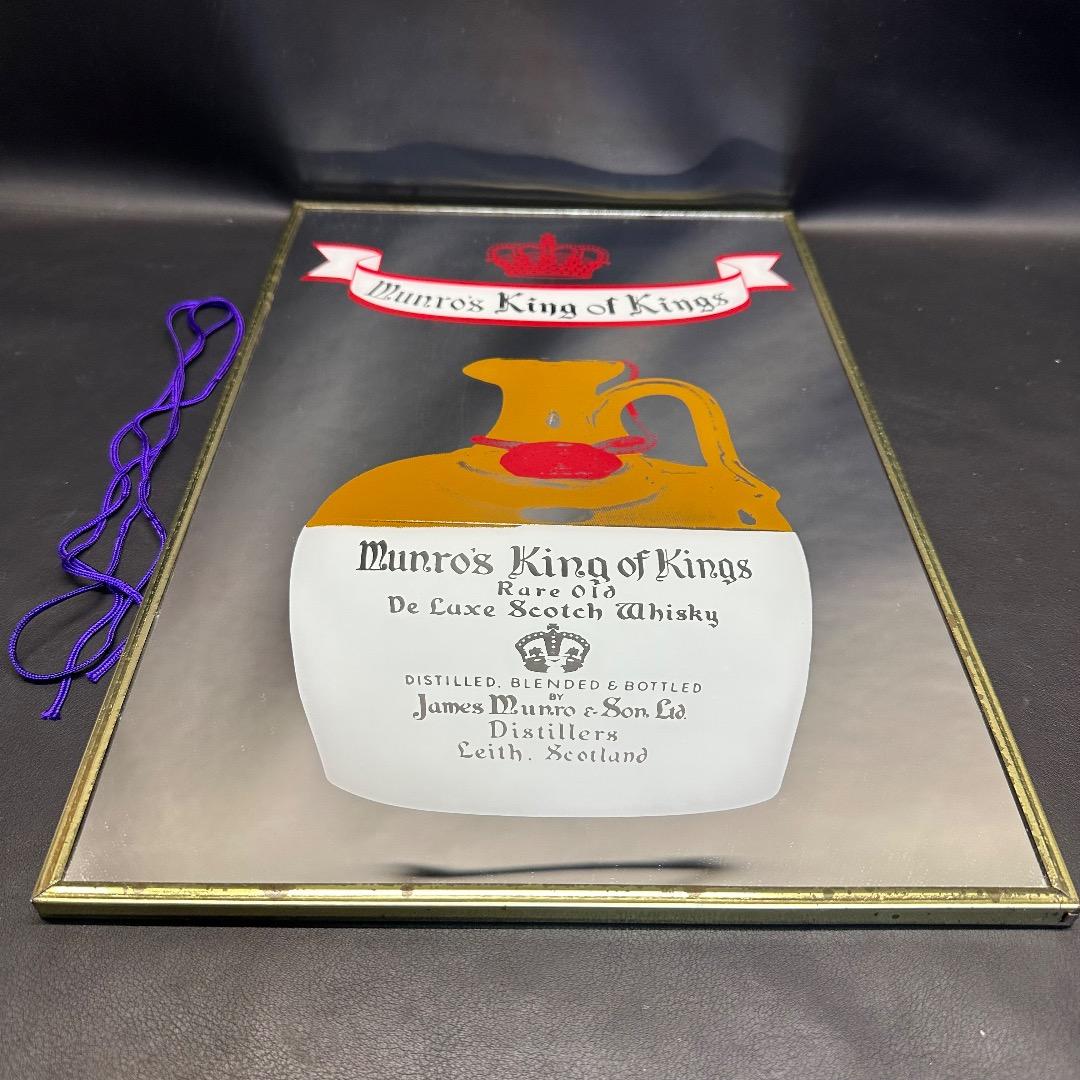 ♡J21005 ヴィンテージ パブミラー Munro's 壁掛け インテリア