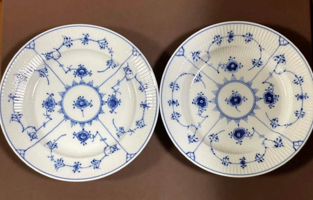 専用◇ロイヤルコペンハーゲンブルーフルーテッドプレインプレートペア23.5c未使