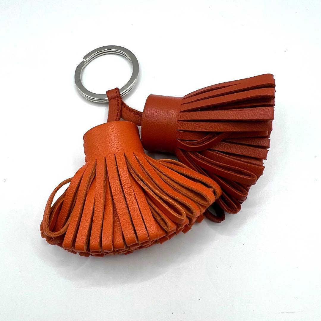 【極美品】エルメス ウノドス カルメン タッセル キーリング キーホルダー