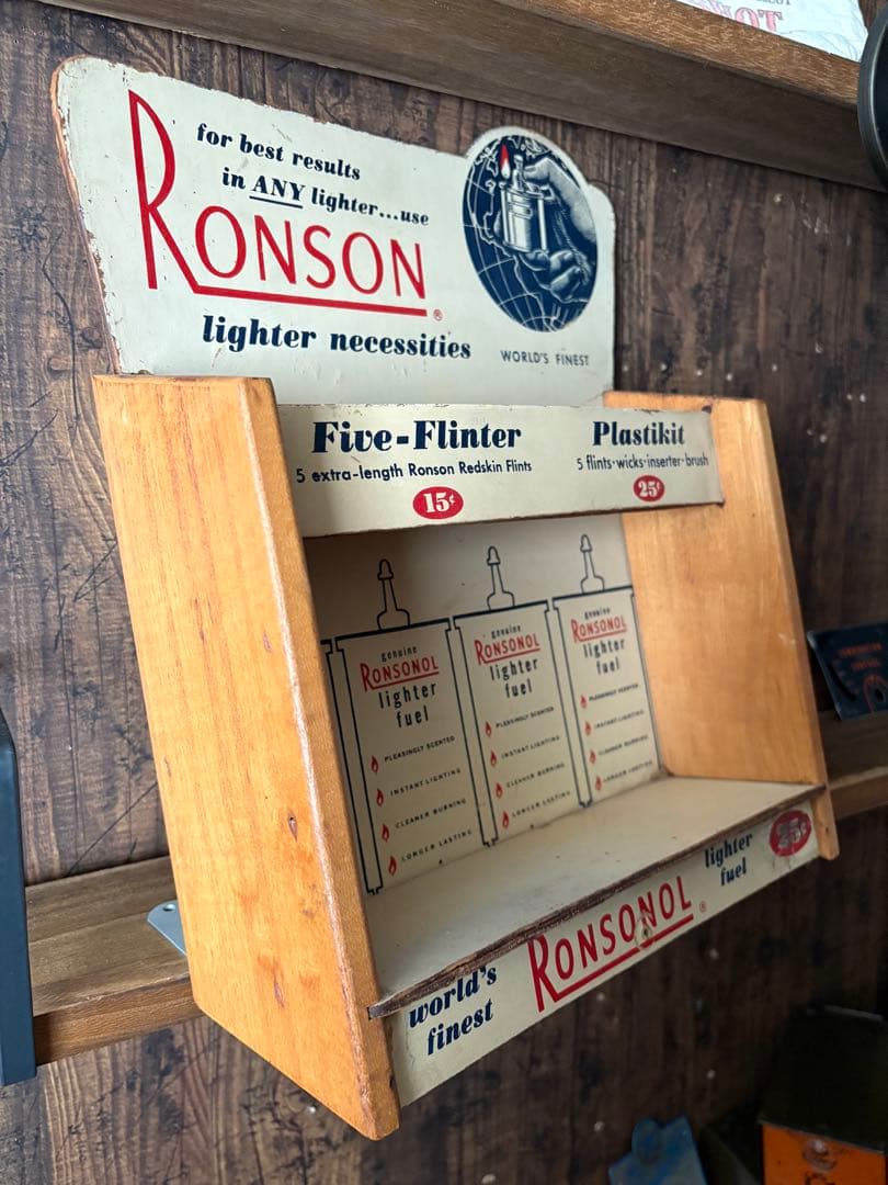 レア‼︎RONSON ストアディスプレイ&オイル缶、ライタースペシャルセット