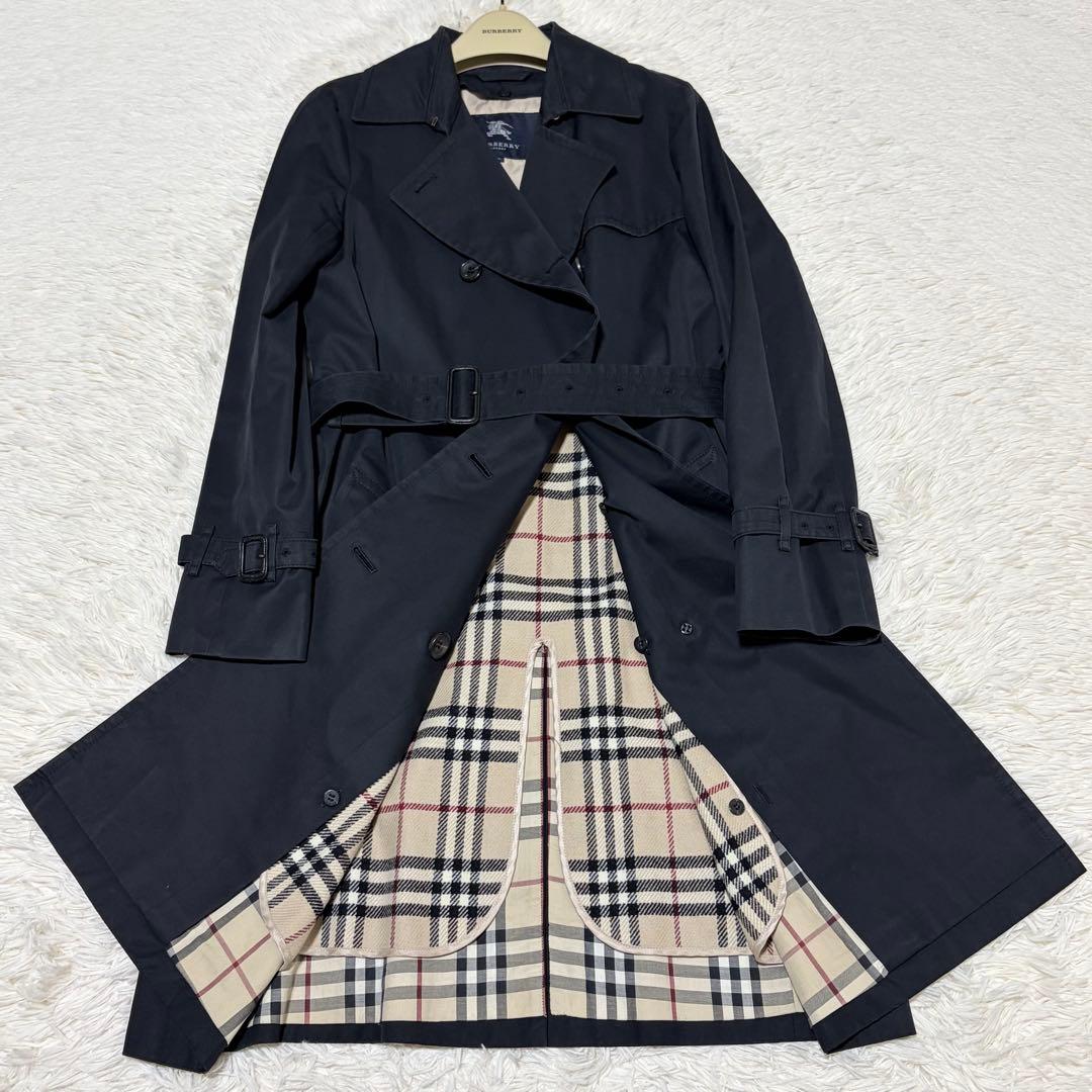 美品　バーバリーロンドン　トレンチコート　チェック　ライナー　ベルト　38