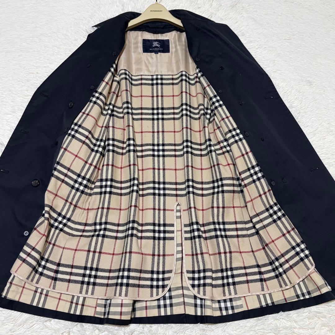 美品　バーバリーロンドン　トレンチコート　チェック　ライナー　ベルト　38