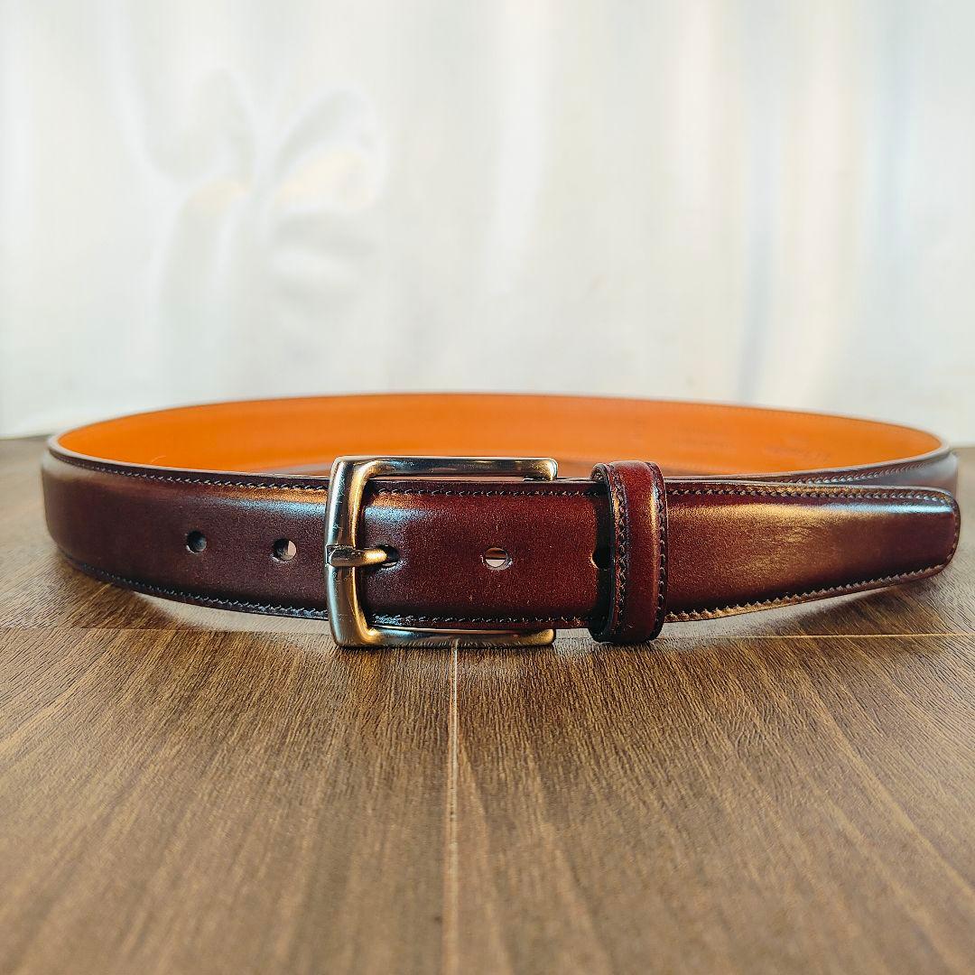 【極艶極美品】K.T. Lewiston シェルコードバンバーガンディ馬革ベルト
