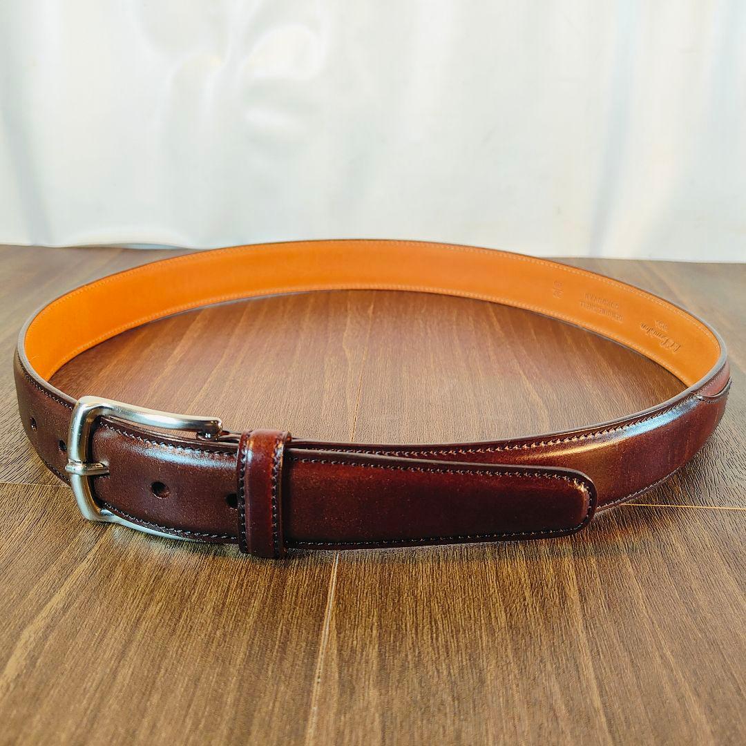 【極艶極美品】K.T. Lewiston シェルコードバンバーガンディ馬革ベルト