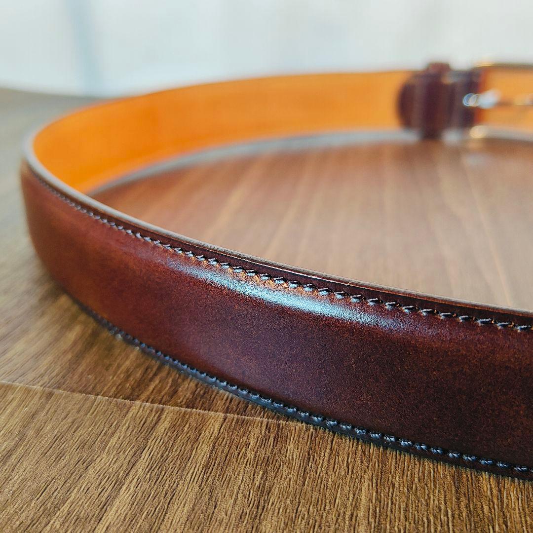 【極艶極美品】K.T. Lewiston シェルコードバンバーガンディ馬革ベルト