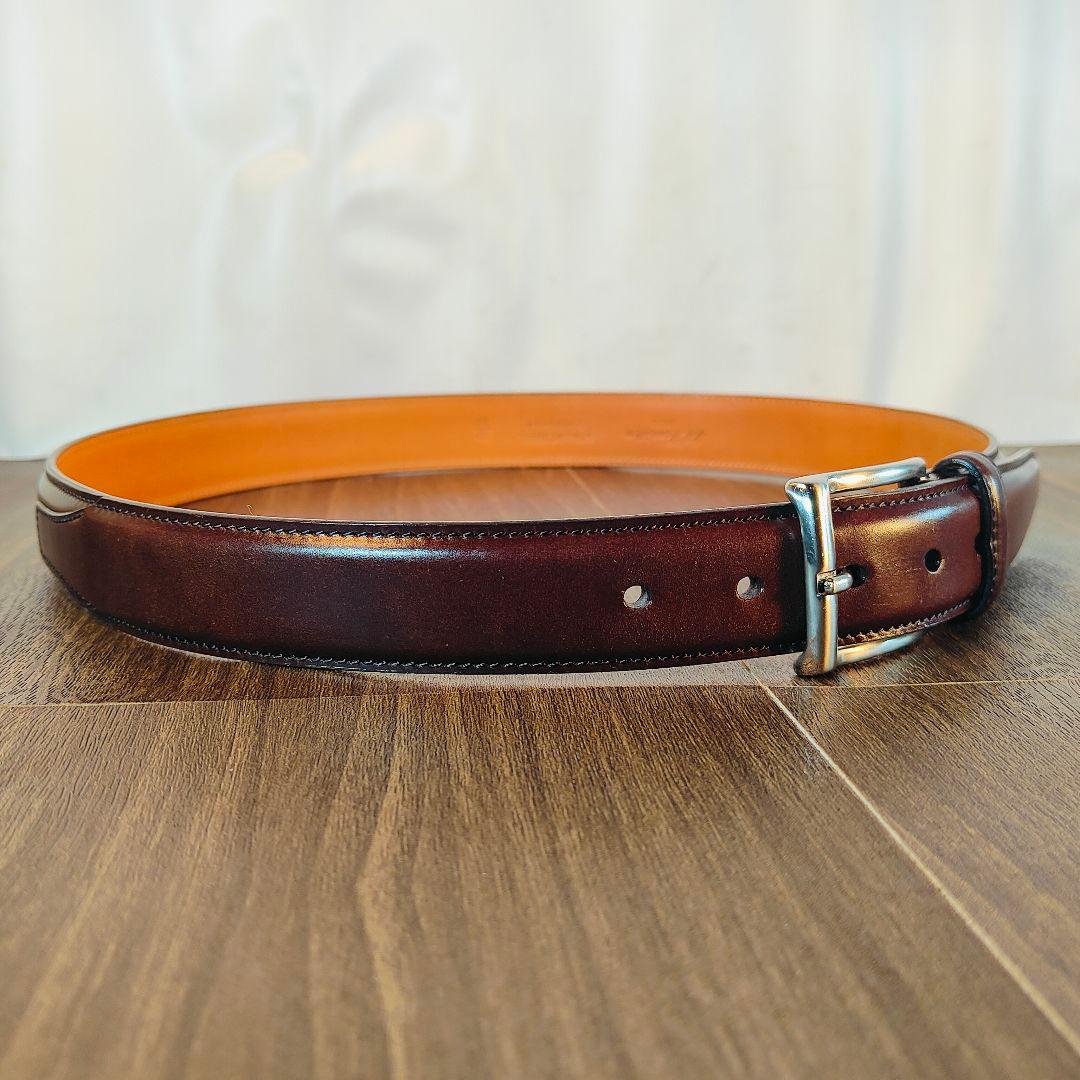 【極艶極美品】K.T. Lewiston シェルコードバンバーガンディ馬革ベルト