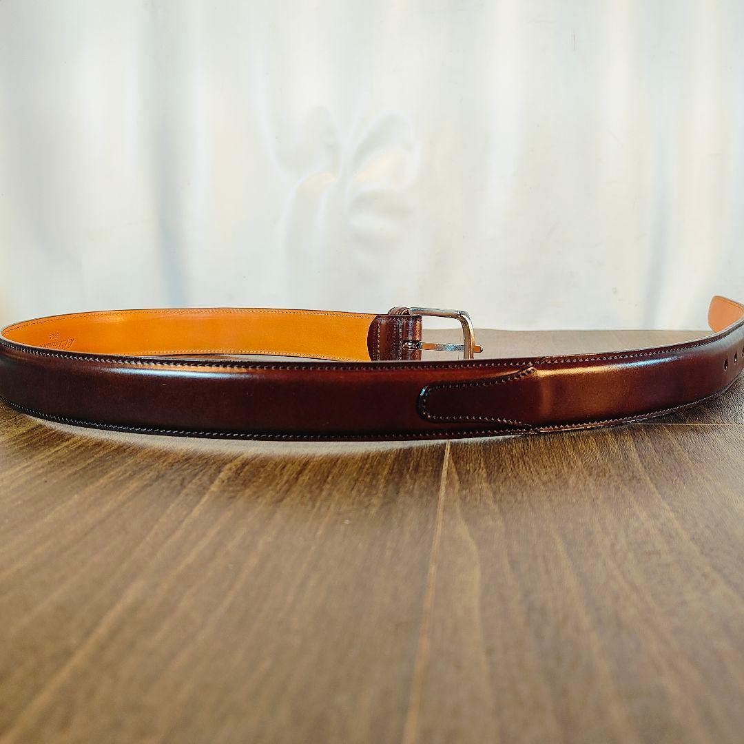 【極艶極美品】K.T. Lewiston シェルコードバンバーガンディ馬革ベルト