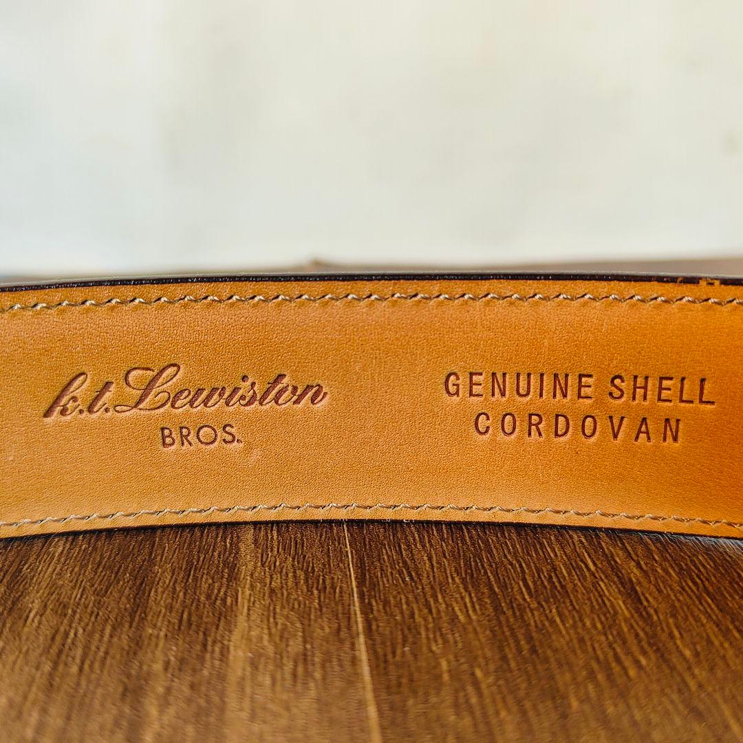 【極艶極美品】K.T. Lewiston シェルコードバンバーガンディ馬革ベルト