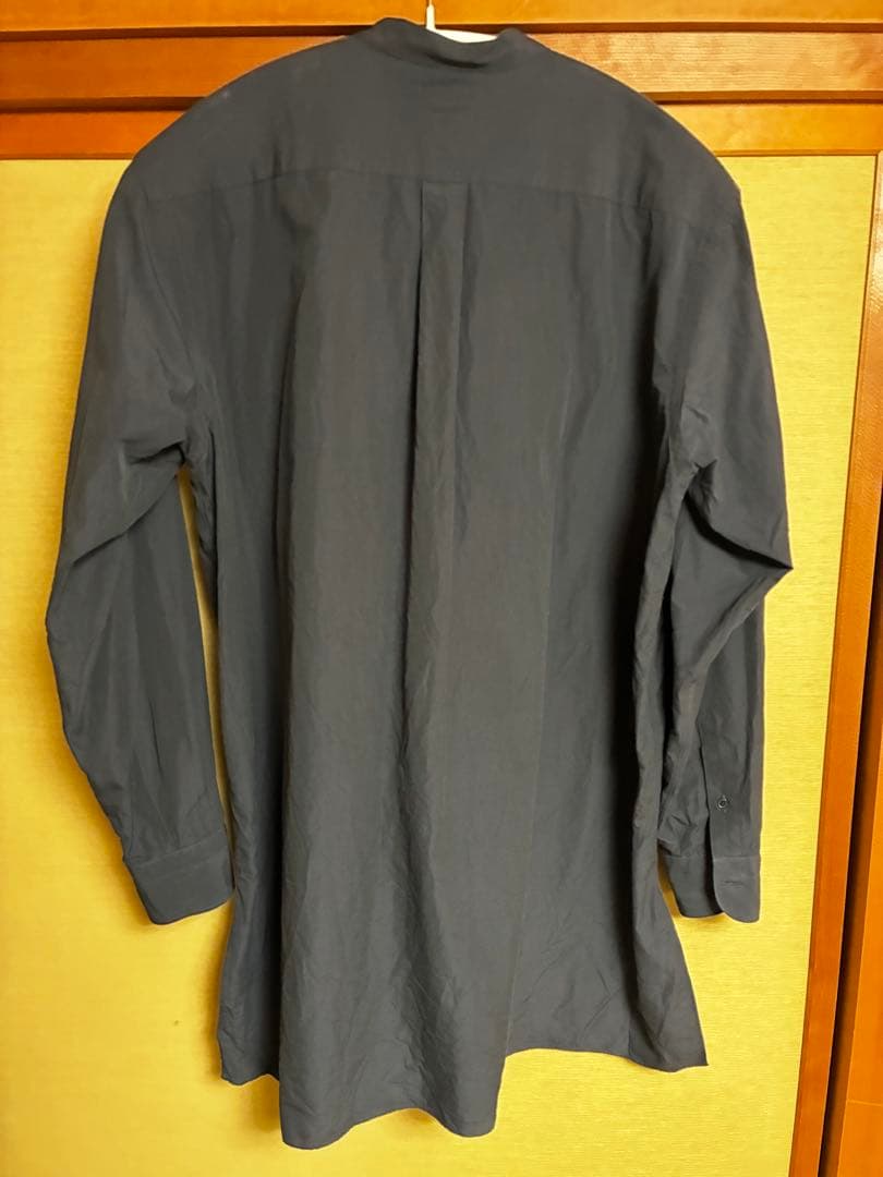 23SS comoli バンドカラーシャツ　Navy 1